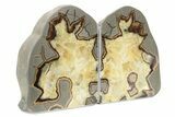 Crystal Filled Septarian Geode Bookends - Utah #231079-2